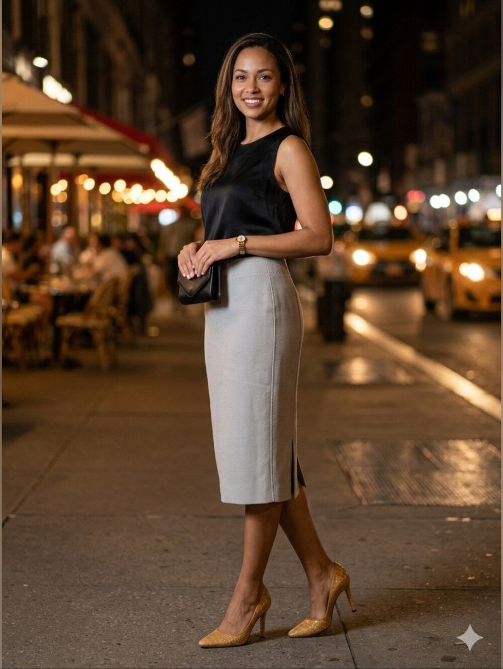 Louis Vuitton Fall 2007 Look 30 Light Grey Wool Silk Lined Midi Skirt FR 38/US 6 - Picture 2 of 8